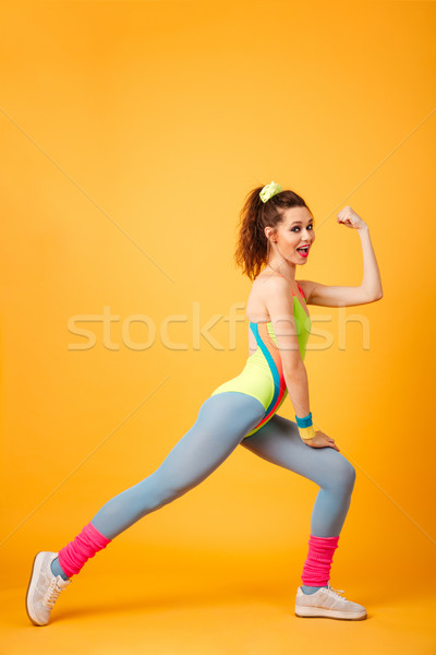 Foto stock: Feliz · bastante · jovem · mulher · da · aptidão