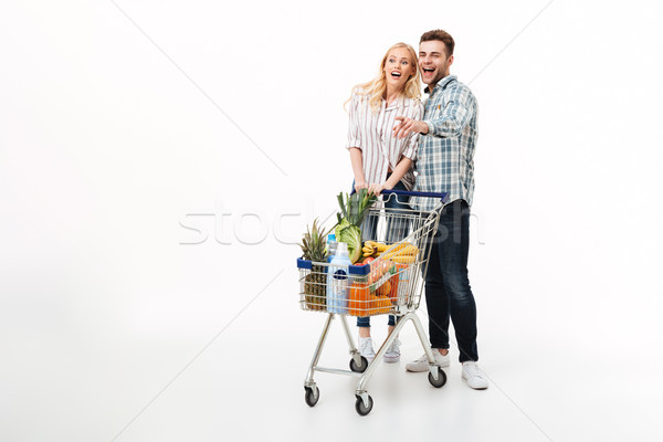 ストックフォト: 肖像 · カップル · 立って · スーパーマーケット