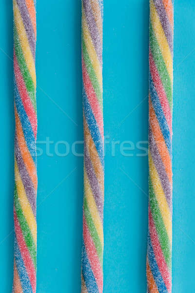 Top view of a colorful twisted licorice candy Stock photo © deandrobot