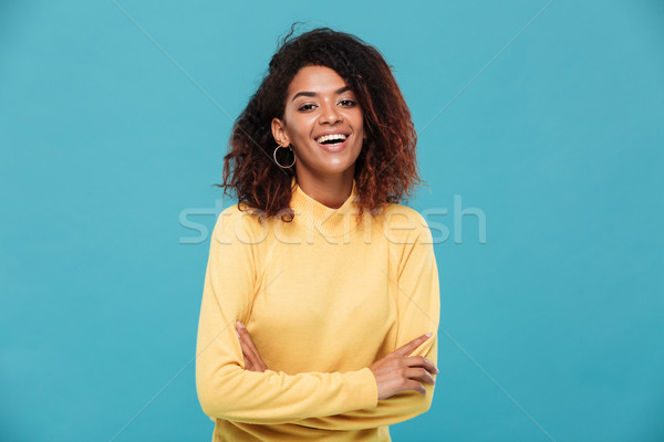 Szczęśliwy dość młodych Afryki kobieta ciepły Zdjęcia stock © deandrobot