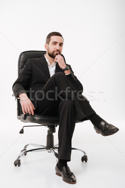 [[stock_photo]]: élégant · affaires · blanche · photo · jeunes · séance