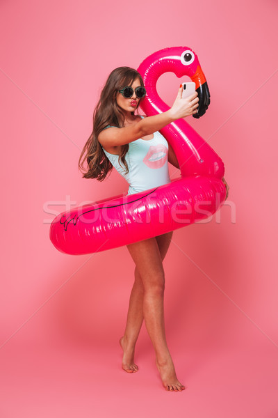 Portret verleidelijk jonge vrouw zwempak poseren Stockfoto © deandrobot