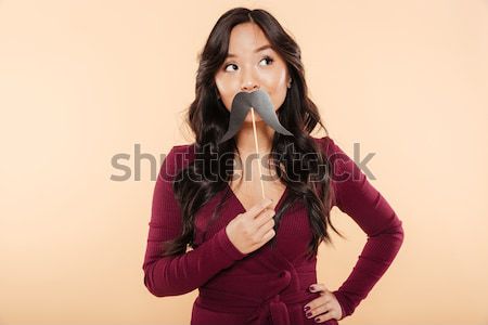 Stockfoto: Portret · elegante · asian · vrouwelijke · mooie · kastanjebruin