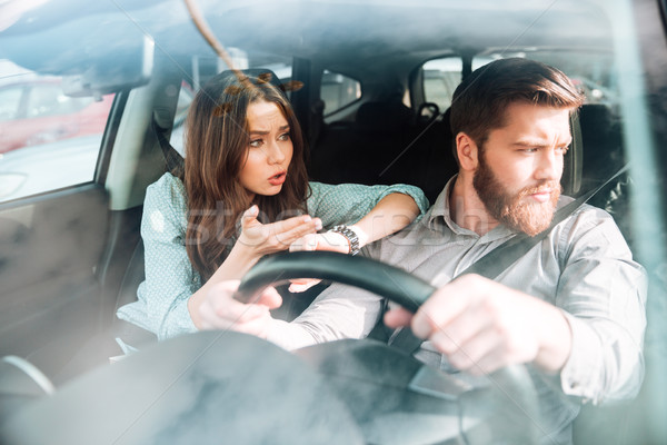 Foto stock: Casal · carro · bom · retrato · viajar