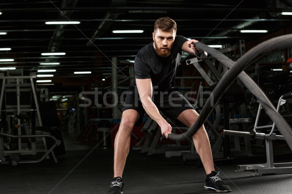 Jóvenes fuerte deportes hombre deporte Foto stock © deandrobot