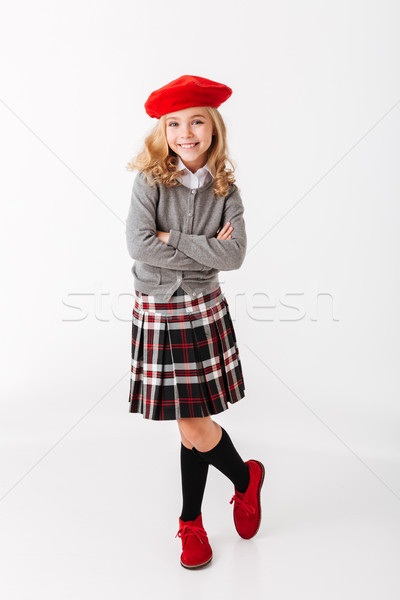 Сток-фото: портрет · счастливым · мало · школьница · равномерный