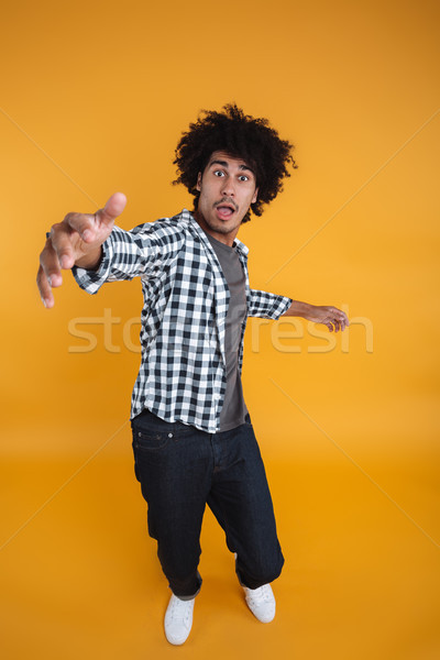 Portret uimit african om uita Imagine de stoc © deandrobot
