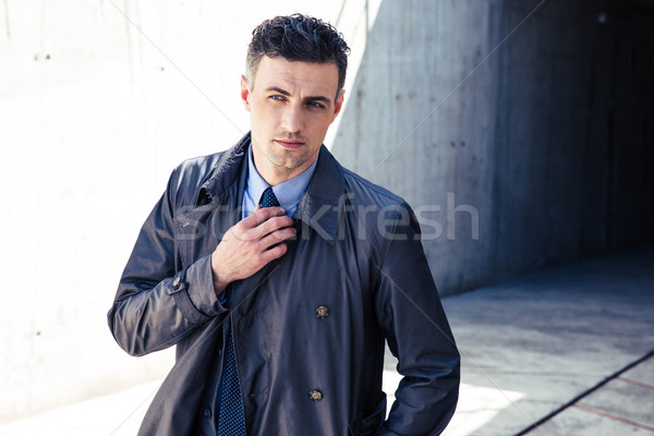 Stockfoto: Portret · nadenkend · zakenman · business · man