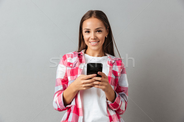 Retrato sonriendo camisa Foto stock © deandrobot