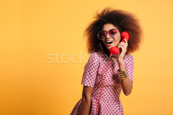 Foto stock: Hermosa · sonriendo · África · mujer · vestido · posando