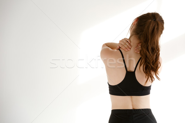 背面図 画像 小さな 信じられない スポーツ 女性 ストックフォト © deandrobot