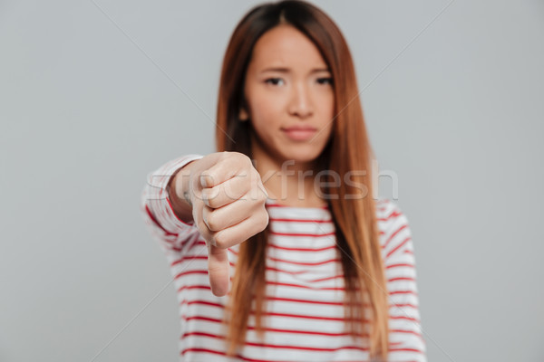 Foto stock: Retrato · chateado · asiático · mulher