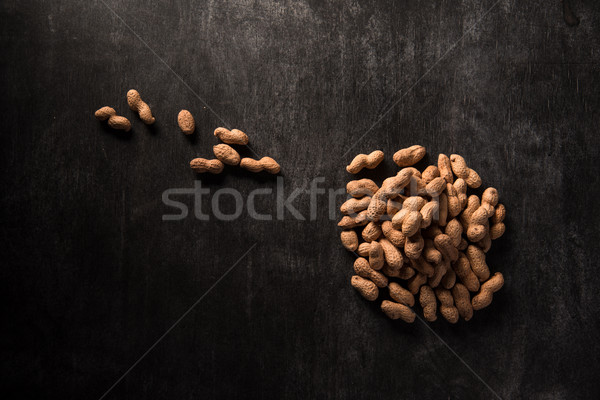 Top view image of dried peanut Stock photo © deandrobot