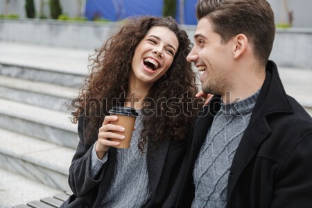 Couple with tea Stock photo © deandrobot