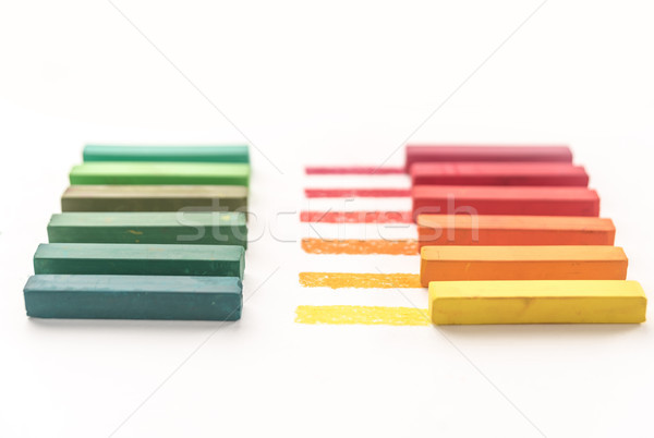 Ansicht farbenreich Pastell Kunst Bildung Stock foto © deandrobot
