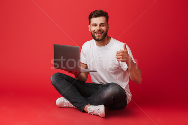 [[stock_photo]]: Photo · barbu · Guy · tshirt · jeans