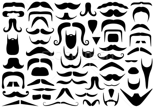 Set of different mustaches Stock photo © DeCe