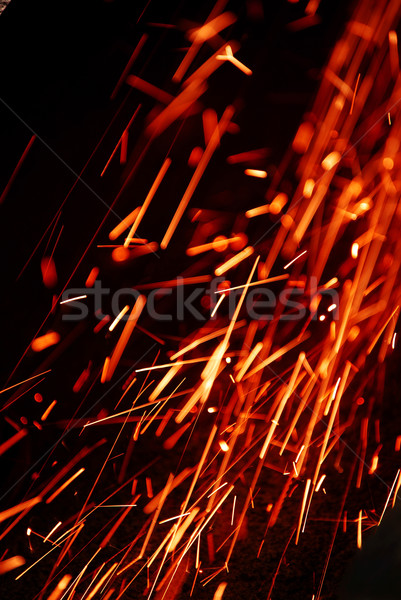 Sparks siyah soyut ışık kırmızı renk Stok fotoğraf © DeCe