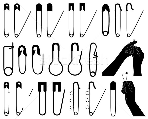 Set of different safety pins  Stock photo © DeCe