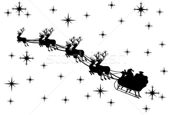 Santa Claus Silhouette Stock photo © DeCe