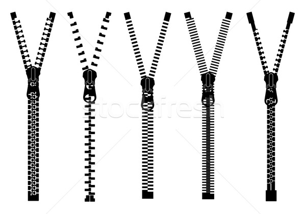 Set of different zippers Stock photo © DeCe