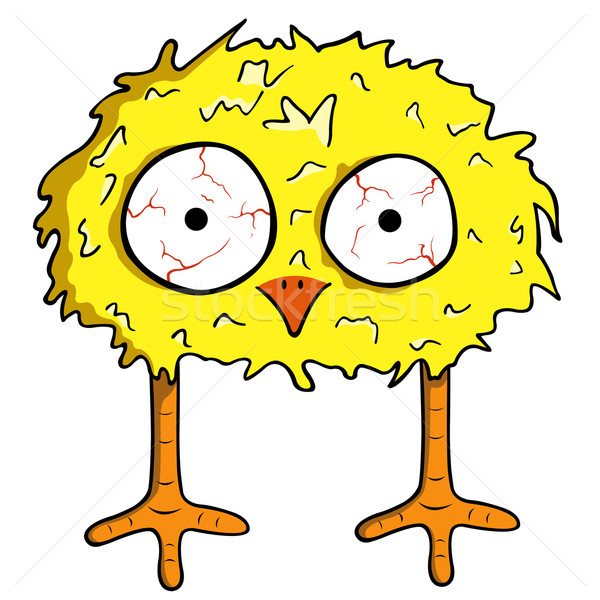 Cartoon Chick aislado blanco diseno aves Foto stock © DeCe