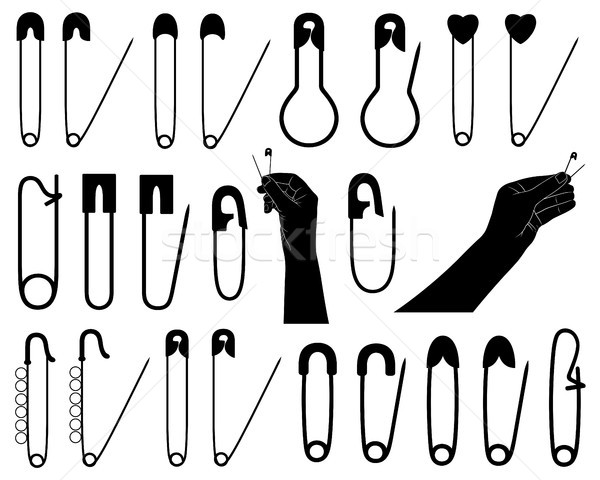 Set of different safety pins  Stock photo © DeCe