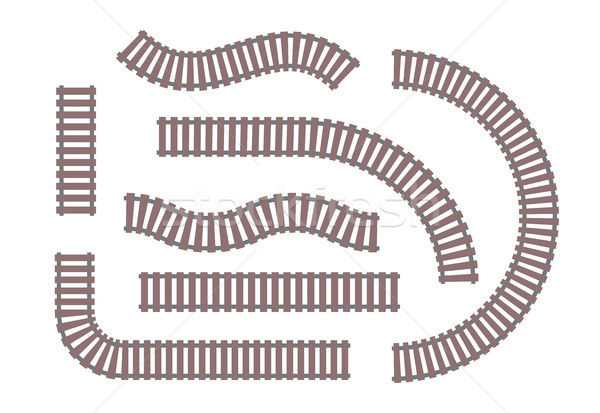 Rails - set of modern vector objects Stock photo © Decorwithme