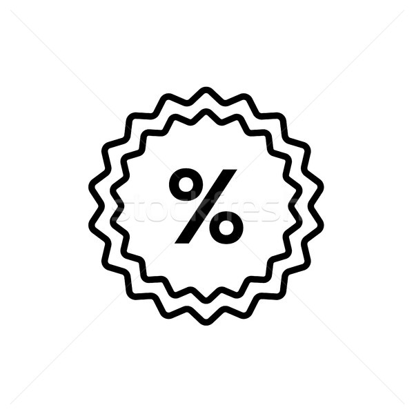 Percent - line design single isolated icon Stock photo © Decorwithme