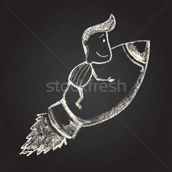 Illustration of chalked character Stock photo © Decorwithme
