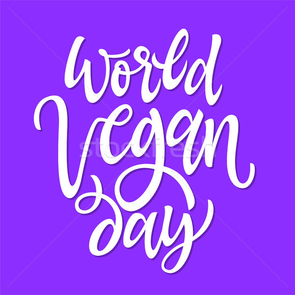 Wereld veganistisch dag vector borstel Stockfoto © Decorwithme