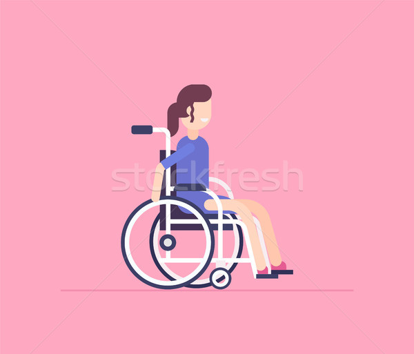 Сток-фото: девушки · коляске · современных · дизайна · стиль · изолированный
