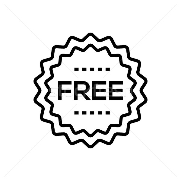 Free sign - line design single isolated icon Stock photo © Decorwithme