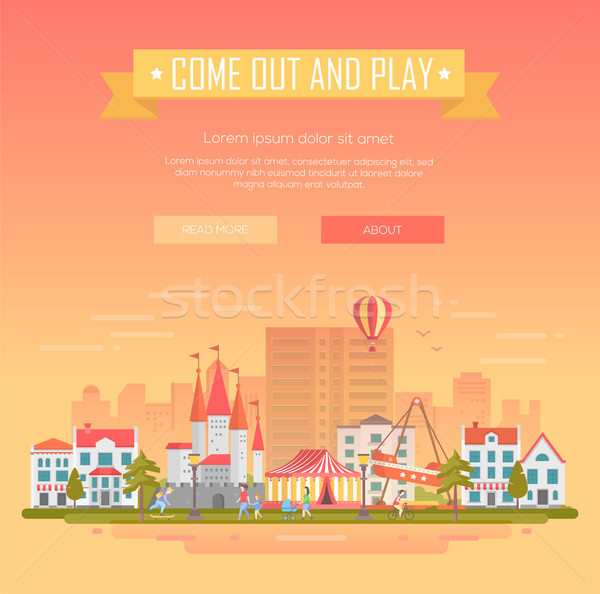 Come out and play - modern vector illustration Stock photo © Decorwithme