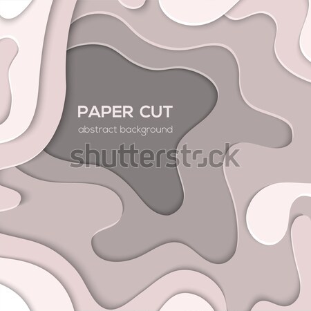 Purple abstract layout - vector paper cut illustration Stock photo © Decorwithme