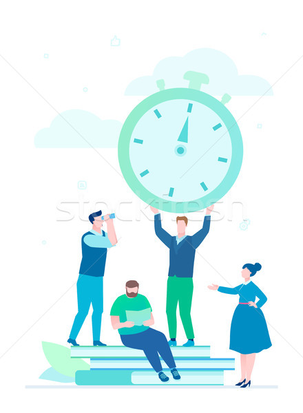 Time management - flat design style illustration Stock photo © Decorwithme