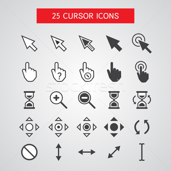 Vector Cursor Icons Set Stock photo © Decorwithme