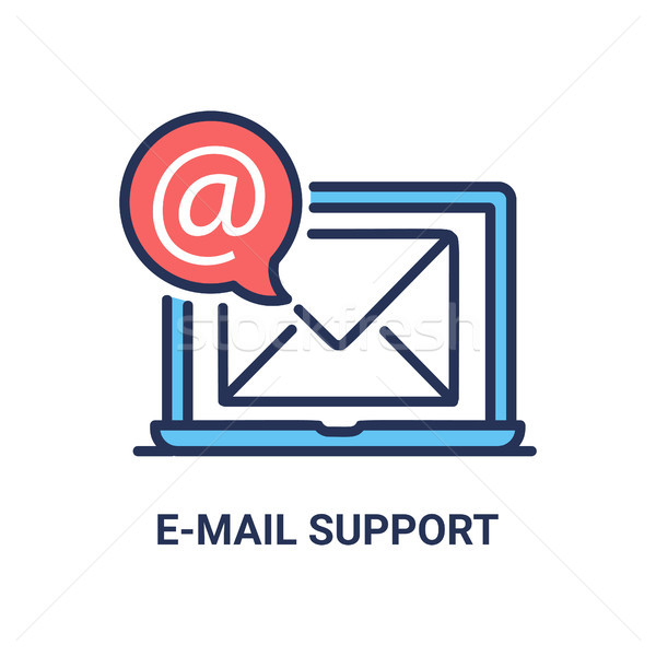 E-Mail Posteingang modernen Vektor line Symbol Stock foto © Decorwithme