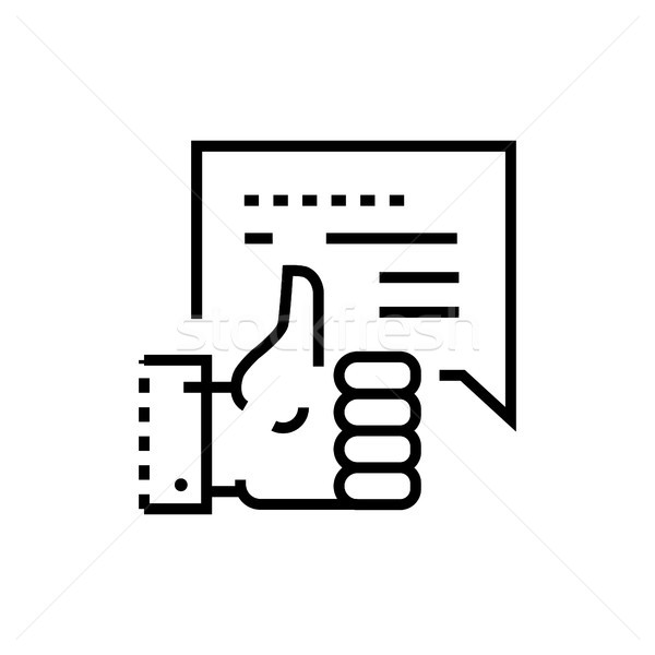 Like - line design single isolated icon Stock photo © Decorwithme