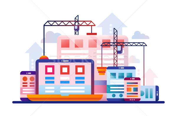 Programming Tools - flat design website banner Stock photo © Decorwithme