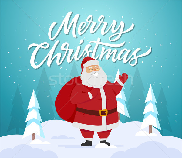 Santa Merry Christmas Cartoon Design Vector Download