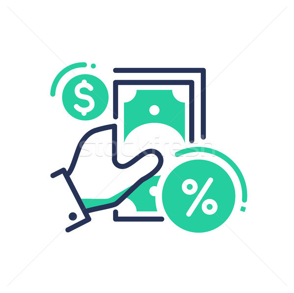 Credit Products - modern vector line design icon. Stock photo © Decorwithme