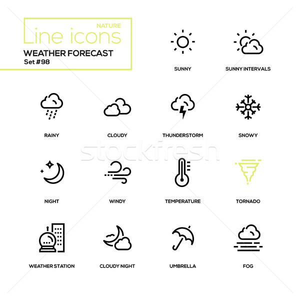 Wetter Vorhersage modernen line Design Stock foto © Decorwithme