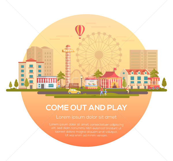 Come out and play - modern vector illustration Stock photo © Decorwithme