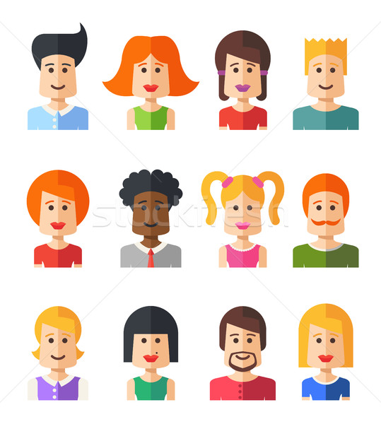 Set Of Isolated Flat Design People Icon Avatars For Social Netwo Vector Illustration C Ilia Boiko Decorwithme Stockfresh