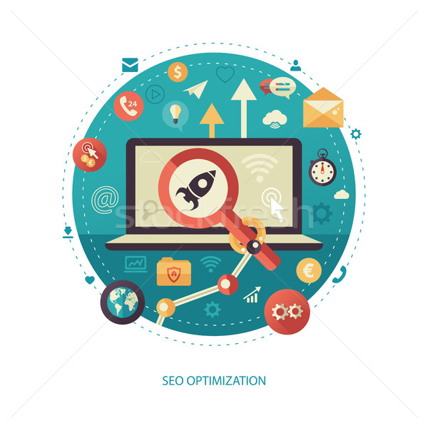 Seo optimalisatie ontwerp business start omhoog Stockfoto © Decorwithme