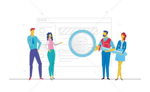 Business planning - flat design style colorful illustration Stock photo © Decorwithme