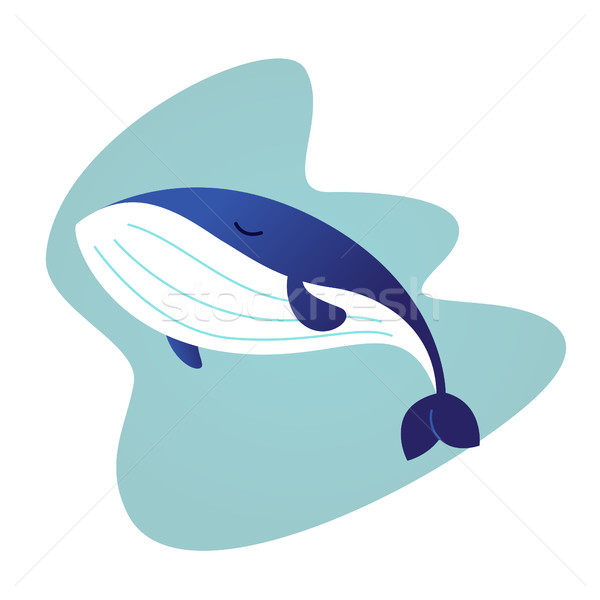 кит современных вектора иллюстрация характер Сток-фото © Decorwithme