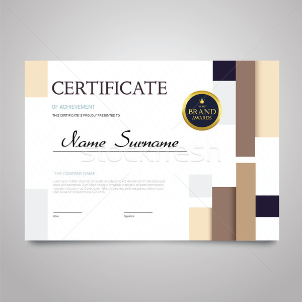 Certificate - horizontal elegant vector document Stock photo © Decorwithme