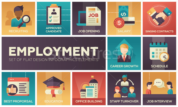 Сток-фото: занятость · набор · дизайна · Инфографика · Элементы
